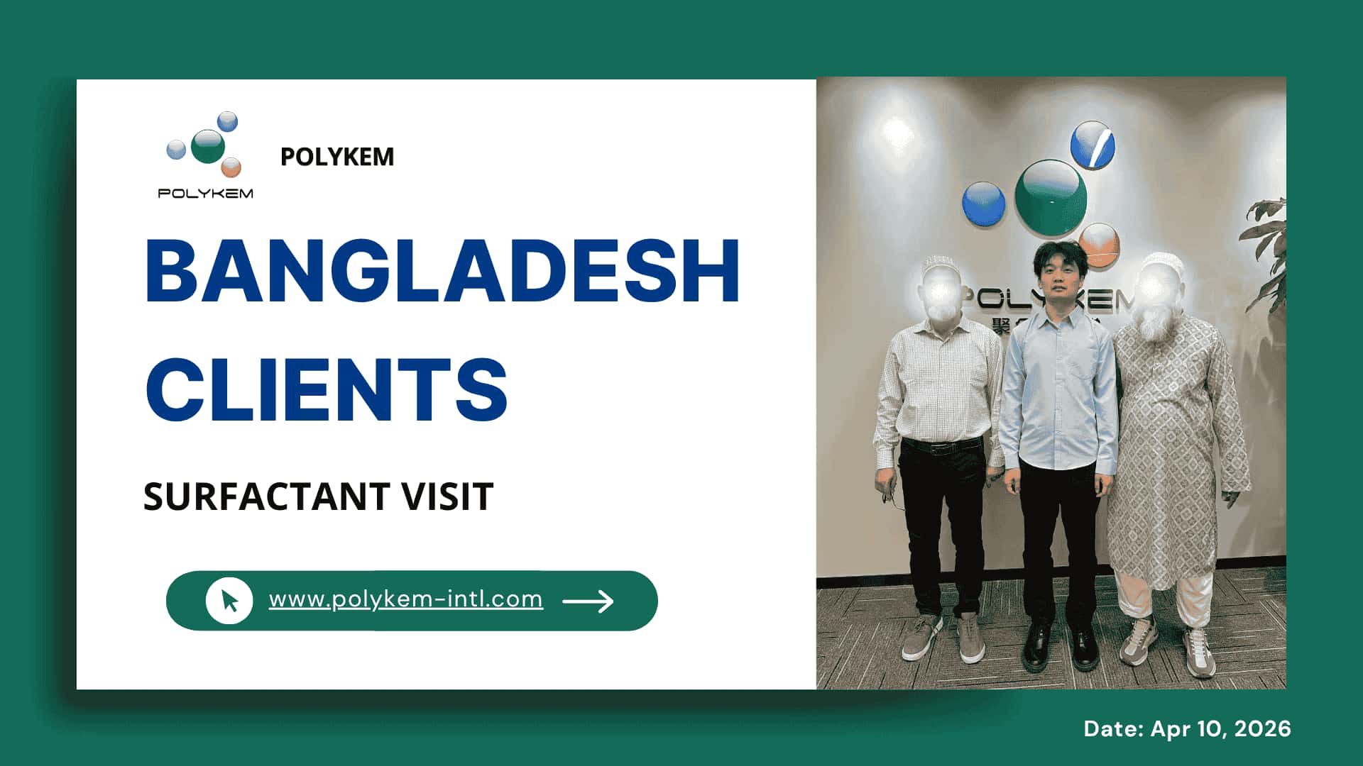 Des clients du Bangladesh visitent POLYKEM pour les tensioactifs NP et AEO et intention d'achat confirmée