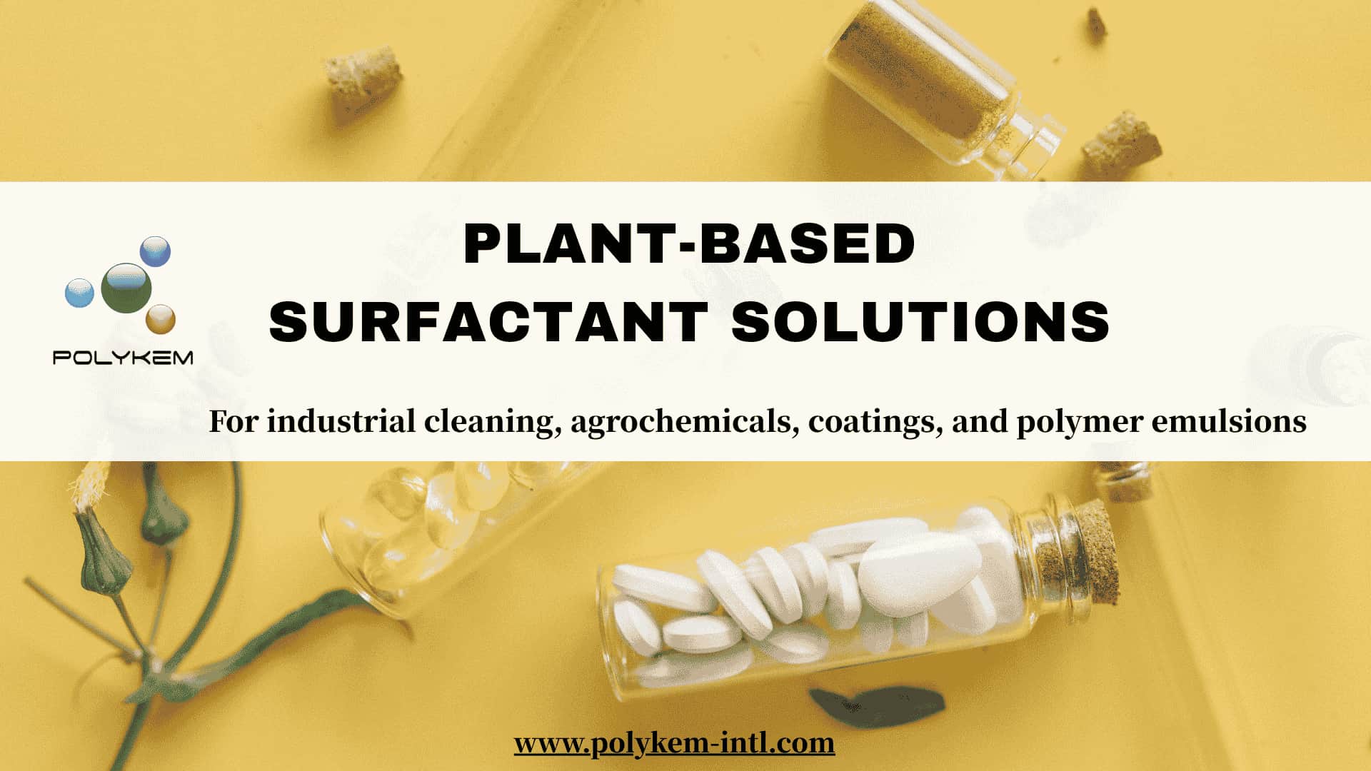Solutions émulsifiantes de formulation industrielle à base de plantes : tensioactifs de haute pureté Polykem